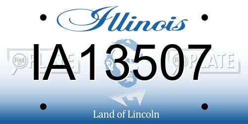 IA13507 Illinois License Plate