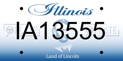 IA13555 Illinois License Plate