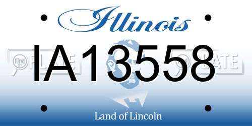 IA13558 Illinois License Plate