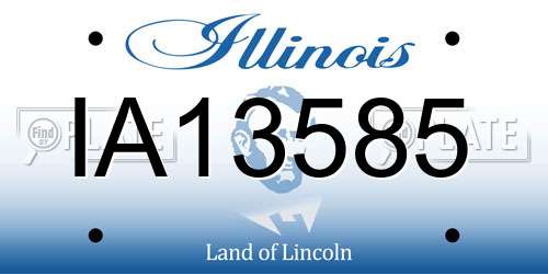 IA13585 Illinois License Plate