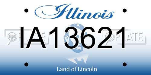 IA13621 Illinois License Plate