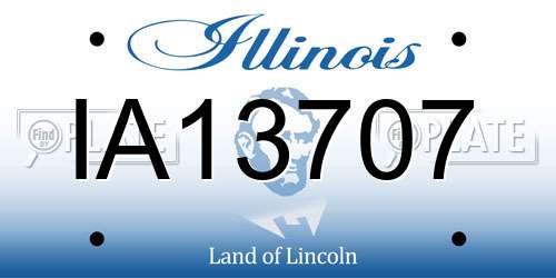 IA13707 Illinois License Plate