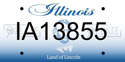 IA13855 Illinois License Plate