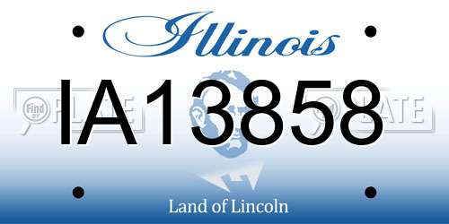 IA13858 Illinois License Plate
