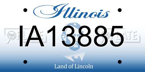 IA13885 Illinois License Plate