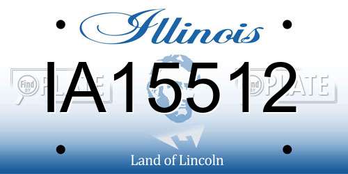 IA15512 Illinois License Plate
