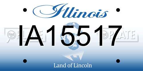 IA15517 Illinois License Plate