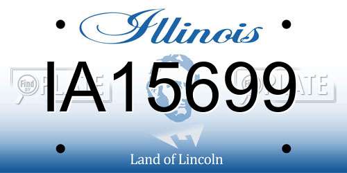 IA15699 Illinois License Plate