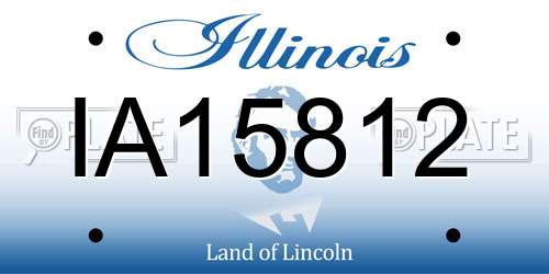 IA15812 Illinois License Plate