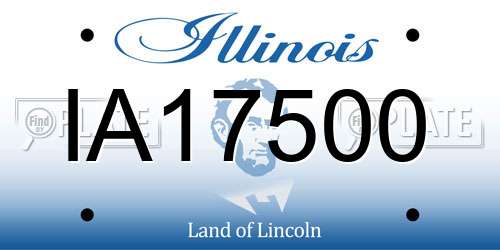 IA17500 Illinois License Plate