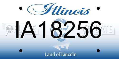 IA18256 Illinois License Plate