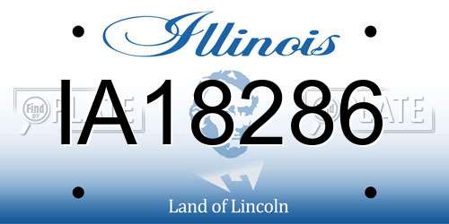 IA18286 Illinois License Plate