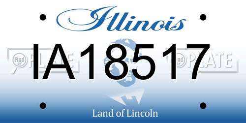 IA18517 Illinois License Plate