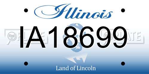 IA18699 Illinois License Plate