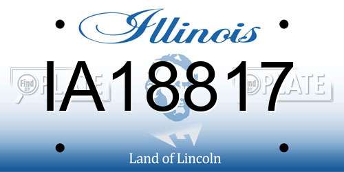 IA18817 Illinois License Plate
