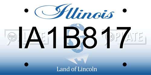 IA1B817 Illinois License Plate
