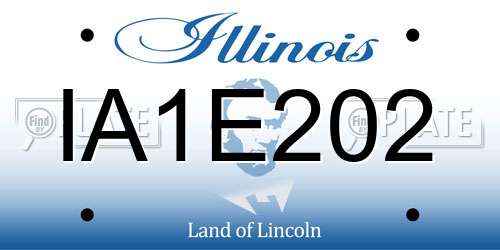 IA1E202 Illinois License Plate