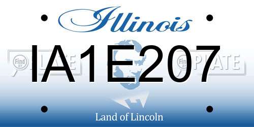 IA1E207 Illinois License Plate