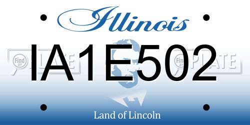IA1E502 Illinois License Plate