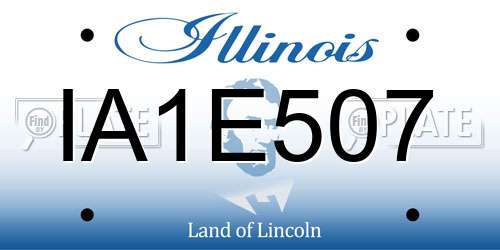 IA1E507 Illinois License Plate