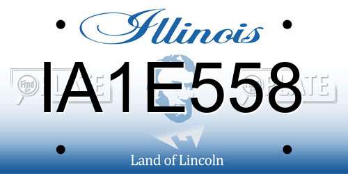 IA1E558 Illinois License Plate
