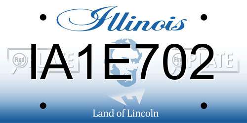 IA1E702 Illinois License Plate