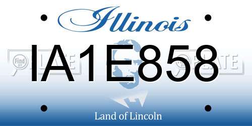IA1E858 Illinois License Plate