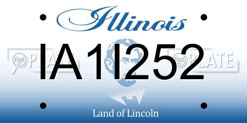 IA1I252 Illinois License Plate