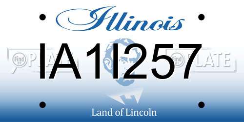 IA1I257 Illinois License Plate