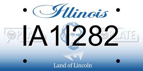 IA1I282 Illinois License Plate