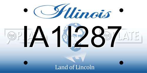 IA1I287 Illinois License Plate