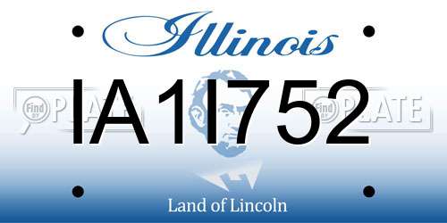 IA1I752 Illinois License Plate