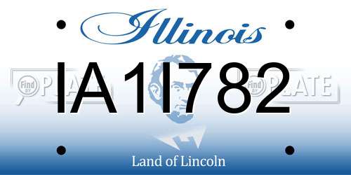 IA1I782 Illinois License Plate