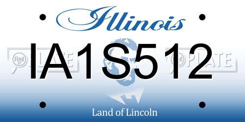 IA1S512 Illinois License Plate