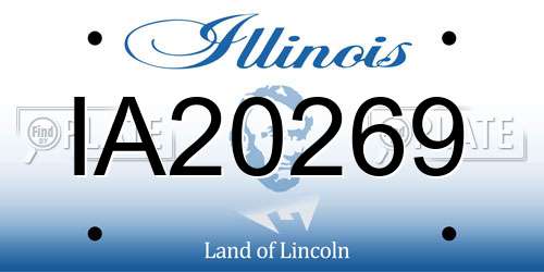 IA20269 Illinois License Plate