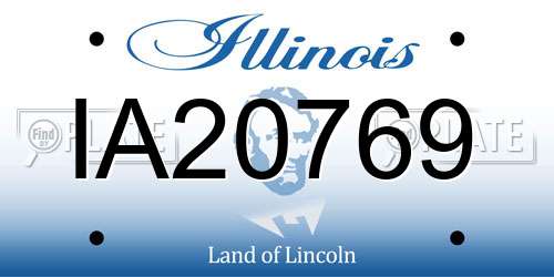 IA20769 Illinois License Plate
