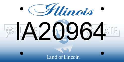 IA20964 Illinois License Plate