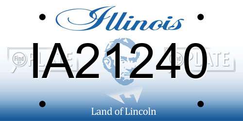 IA21240 Illinois License Plate