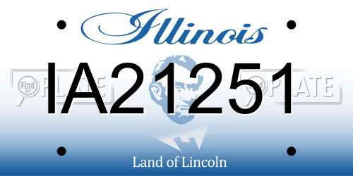 IA21251 Illinois License Plate