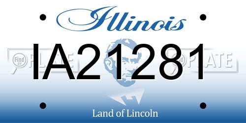 IA21281 Illinois License Plate