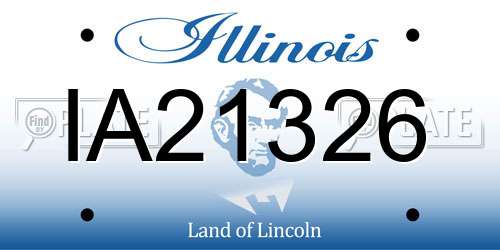 IA21326 Illinois License Plate