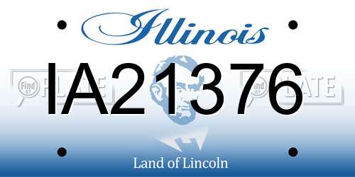 IA21376 Illinois License Plate