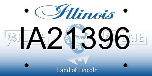 IA21396 Illinois License Plate