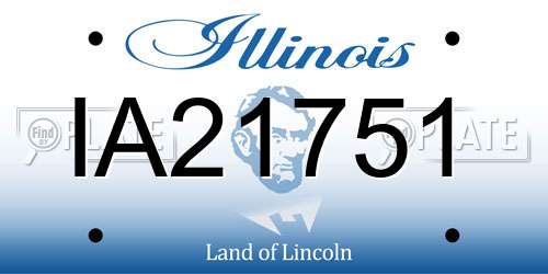 IA21751 Illinois License Plate
