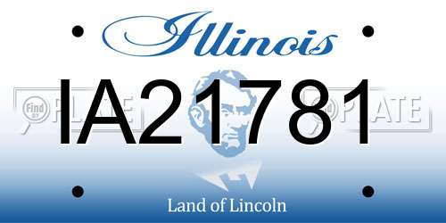 IA21781 Illinois License Plate
