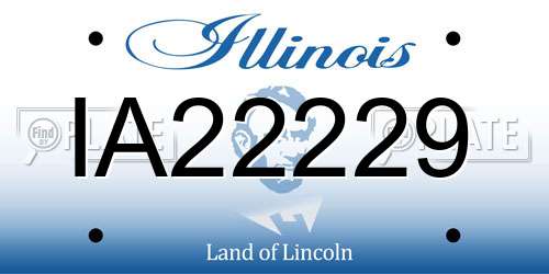 IA22229 Illinois License Plate