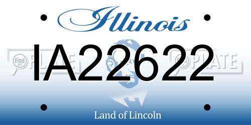 IA22622 Illinois License Plate