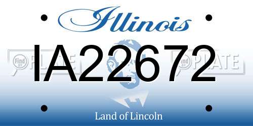 IA22672 Illinois License Plate
