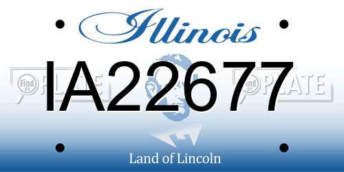 IA22677 Illinois License Plate