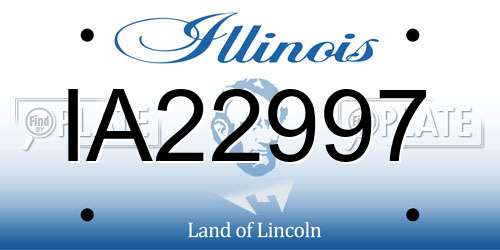 IA22997 Illinois License Plate